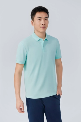 VISDRY? Pique Polo | Mint P317UZ Chill Layering