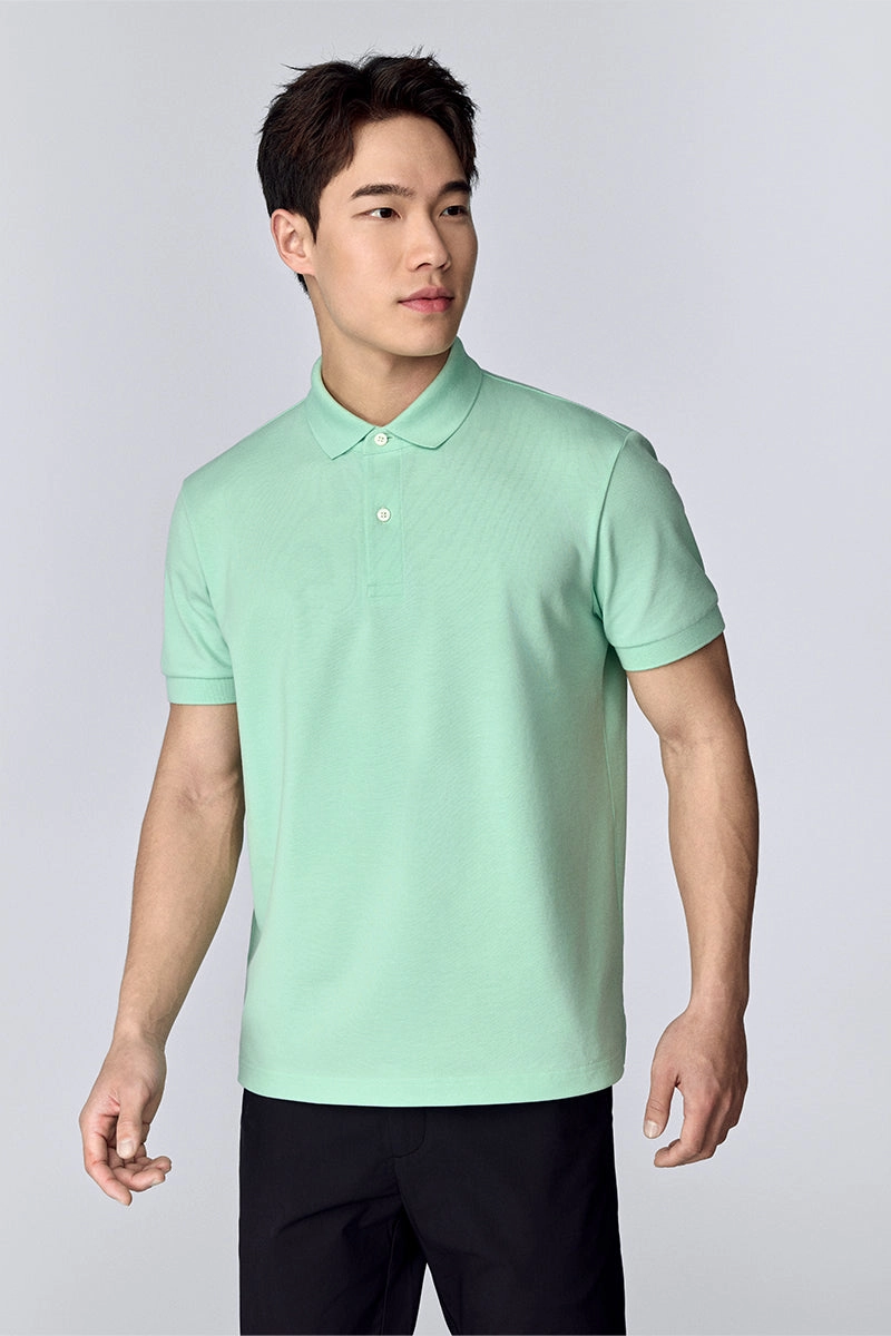 VISDRY? Pique Polo | Mist Green PT5911 Elegant Style