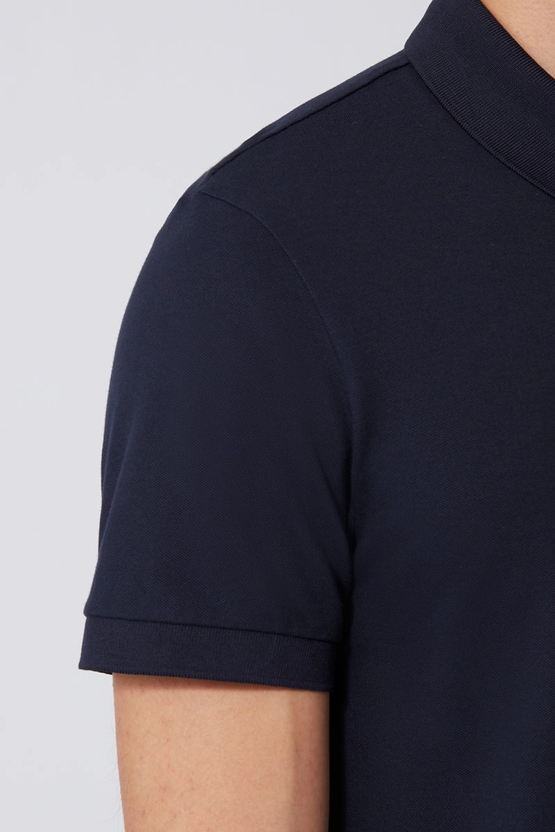 VISDRY? Pique Polo | Navy NNY096 PreShrunk Cotton Blend Tailored Layers