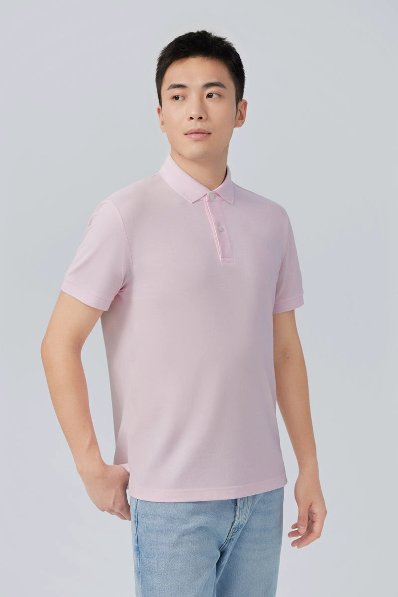 Versatile Wardrobe Relaxed Layering VISDRY? Pique Polo | Pink P670UZ