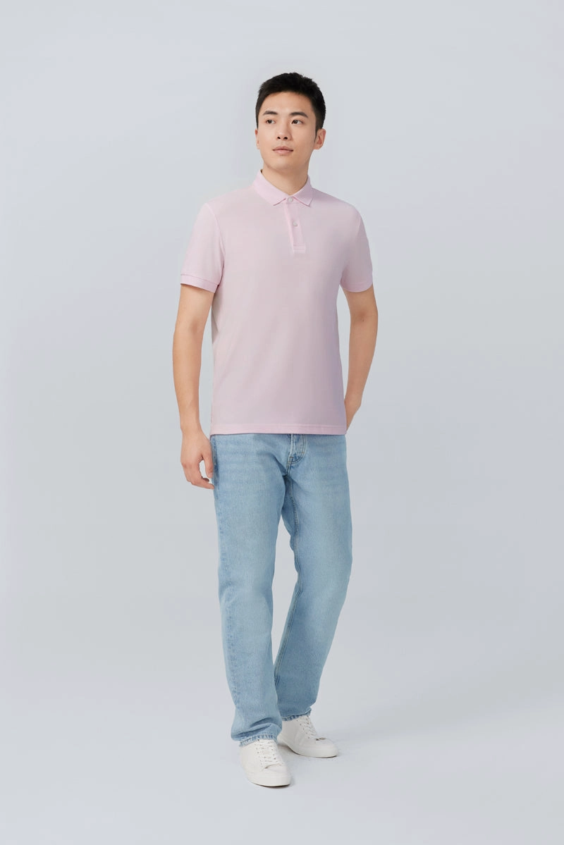 Sporty Layering VISDRY? Pique Polo | Pink P670UZ