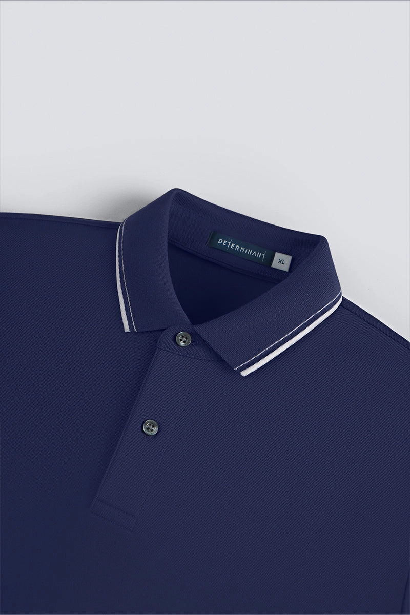 Smart Casual VISDRY? Pique Tipped Polo | Patriot Blue PT3925
