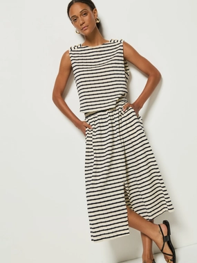 Textured Surface Vida Midi Skirt