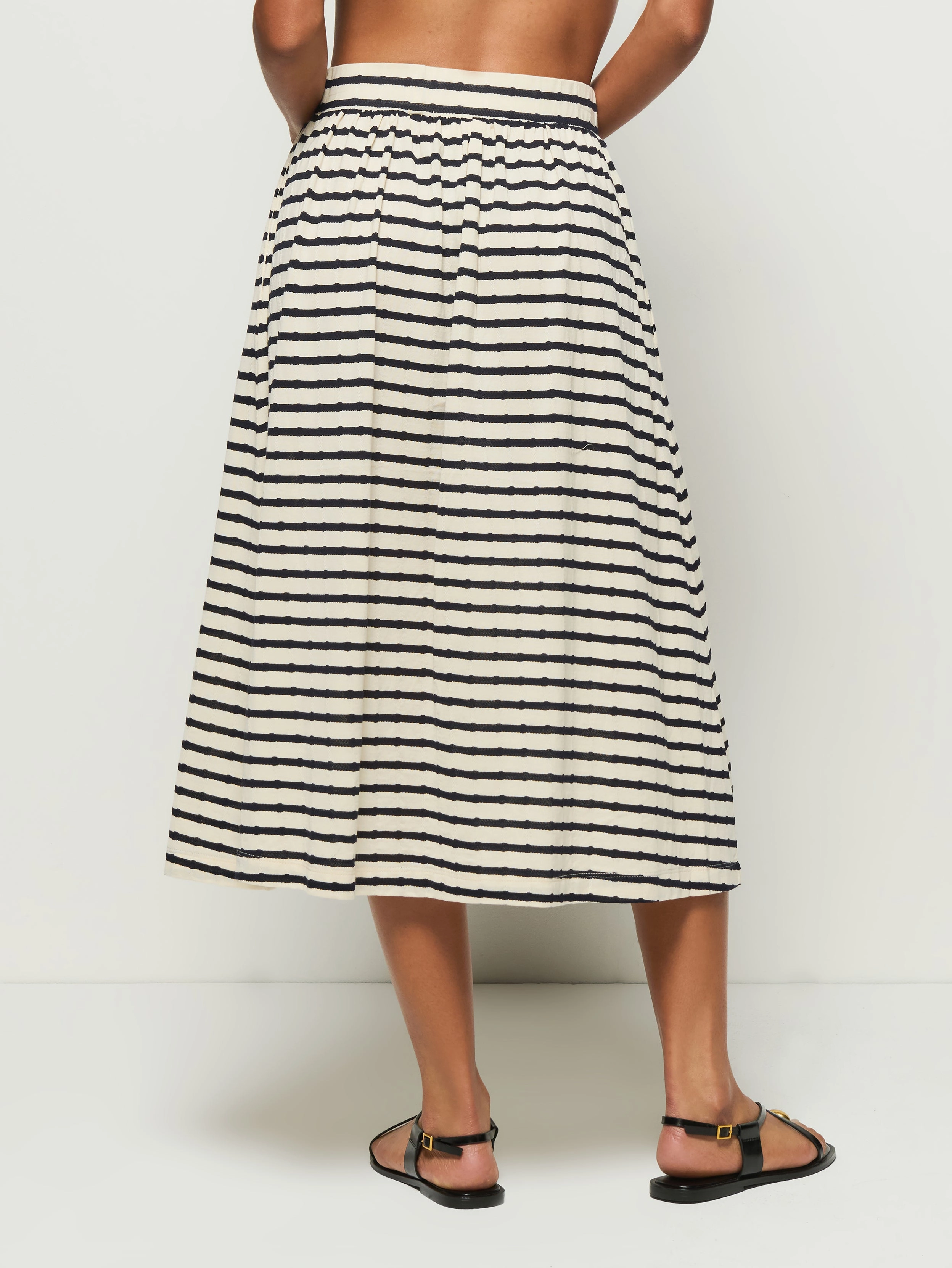 Vida Midi Skirt Detachable Detail Simple Style