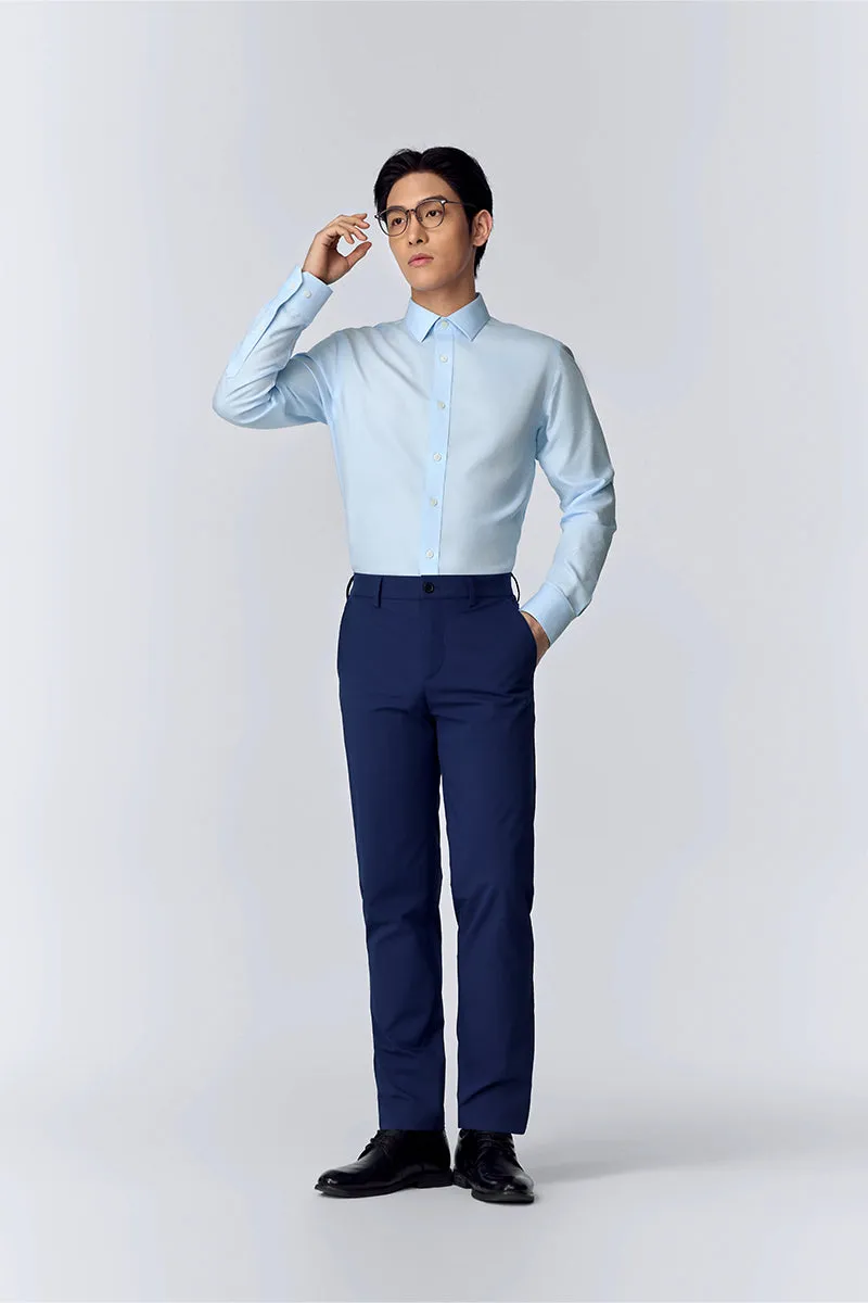 Wrinkle-Free Classic Twill Dress Shirt | Light Blue 9085NZ tall size Smooth Texture