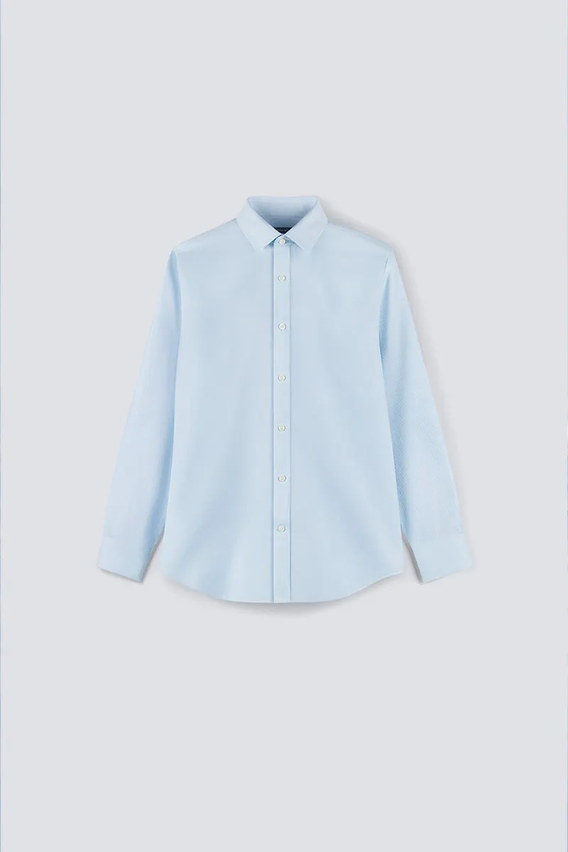 Wrinkle-Free Classic Twill Dress Shirt | Light Blue 9085NZ Camouflage Style Cocktail Event