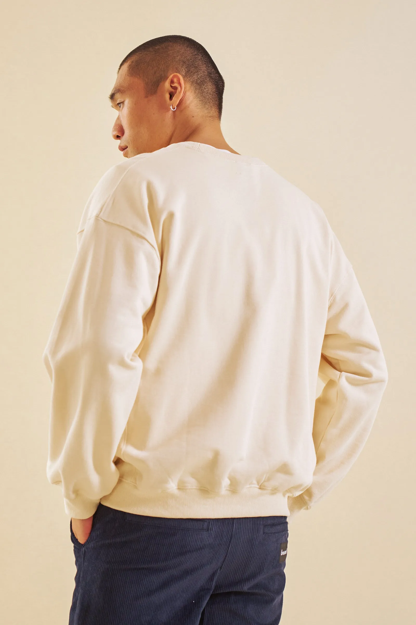 bound Cream Premium Script Sweater Thermal Lining