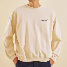 bound Cream Premium Script Sweater Sophisticated Knit Seasonal Layer