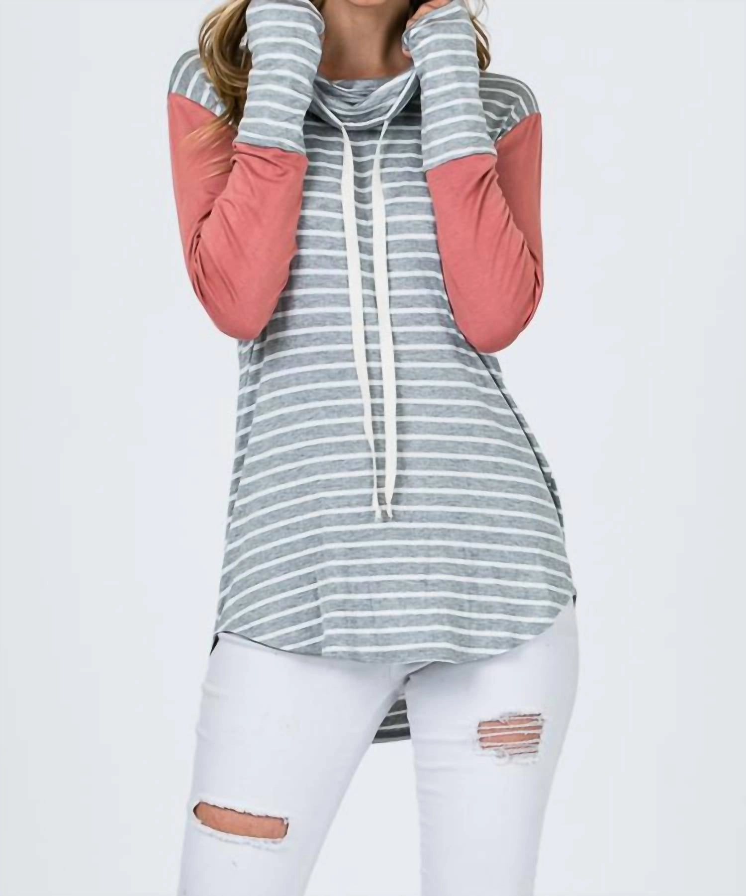 Cowl Neck Sweater In Marsala Cozy Basics
