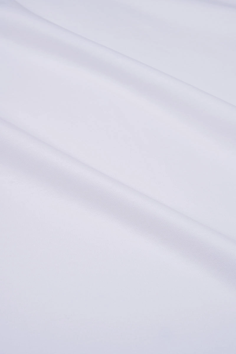 Softex Crew Neck T-Shirt | White WH001Z Foam Print Detail Heathered Texture