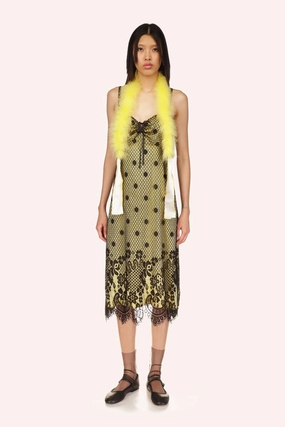 Washed Satin With Lace Dress Casual Style