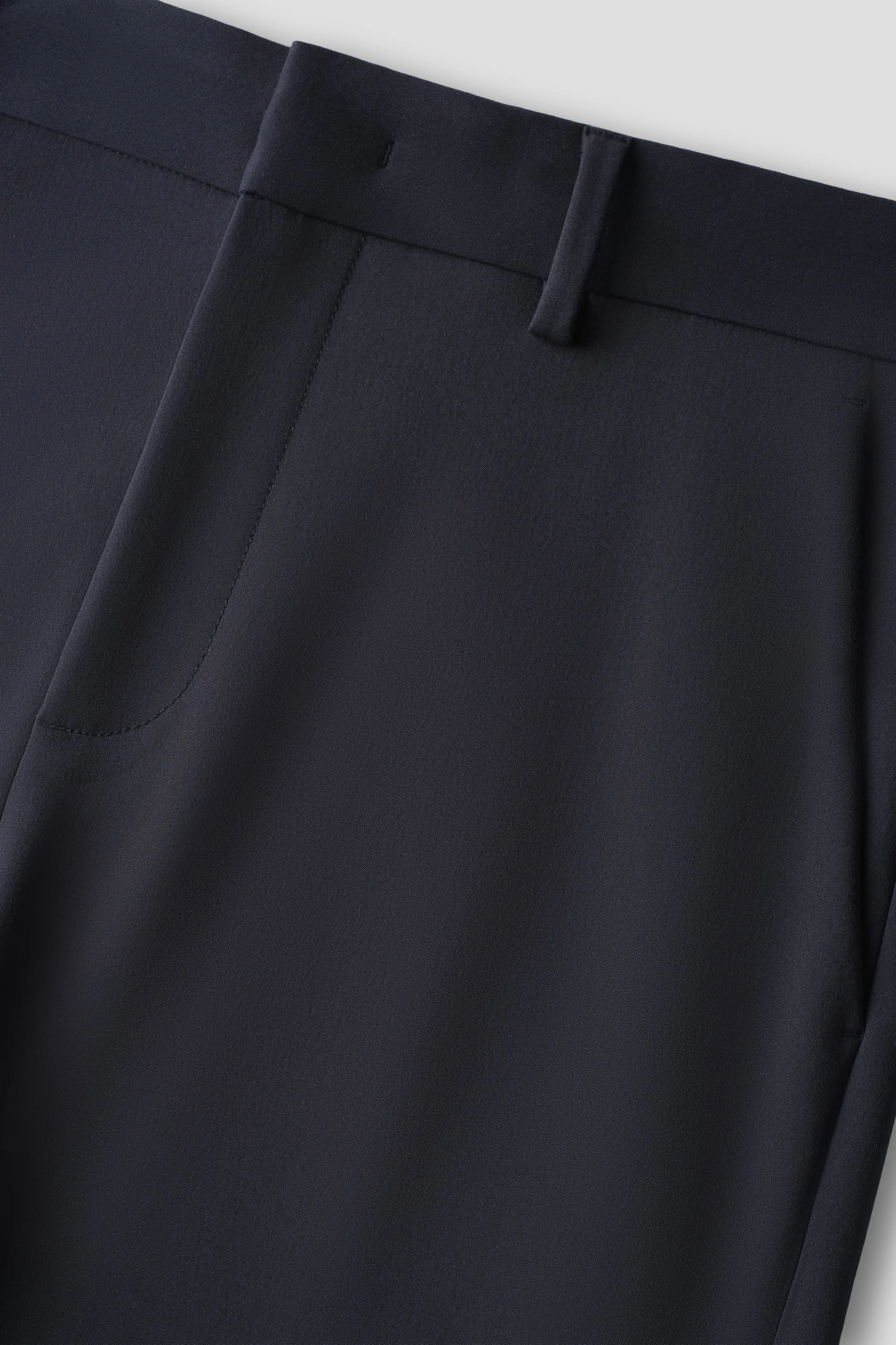 Fashionable Cut Stretch waistband CottonSTRETCH Smart Pants | Black BKFD01
