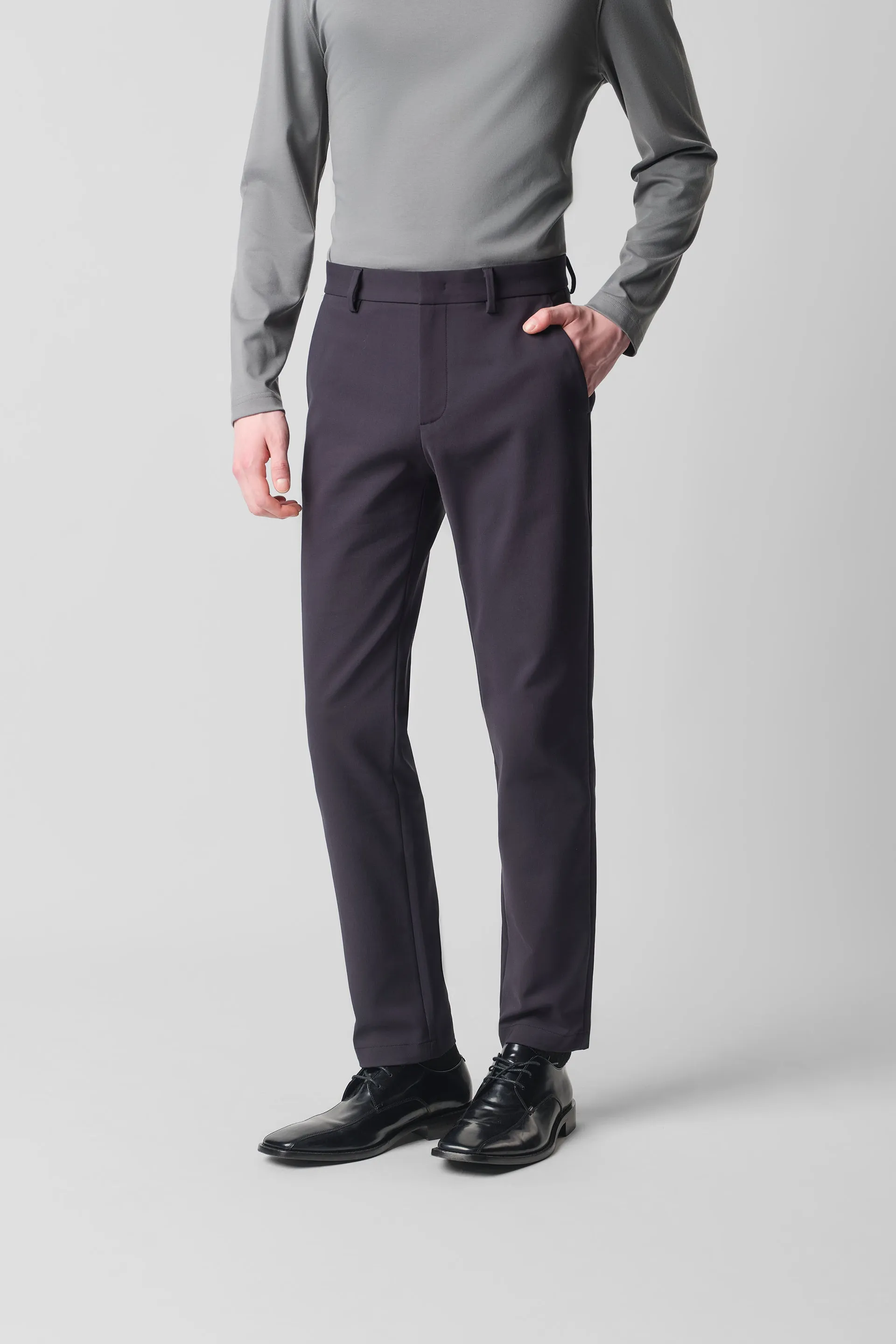 TaglessDesign CottonSTRETCH Smart Pants | Black BKFD01