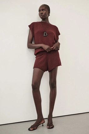 Everyday Basic ASPEN SANGRIA KNIT SHORT