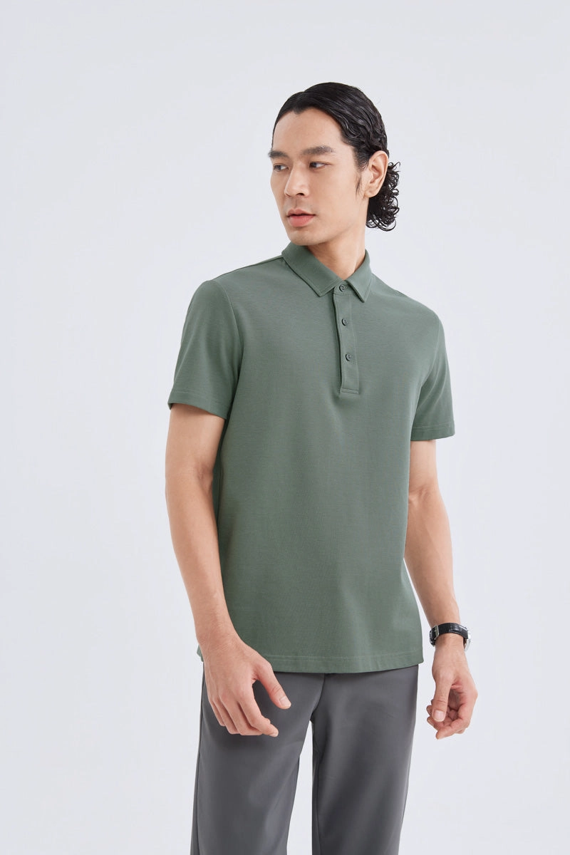 Waterless Dye Pique Polo | Olive GNYD01 Trendy Apparel Optimal Airflow Texture