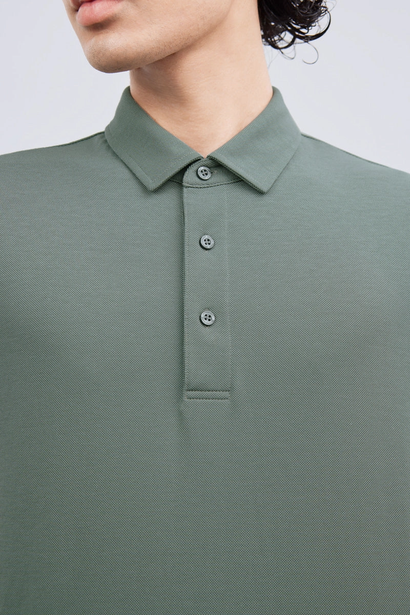 Timeless Wear Casual Look Waterless Dye Pique Polo | Olive GNYD01