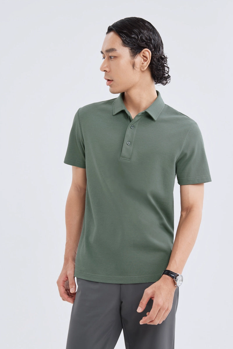 Effortless Layer Versatile Layer Waterless Dye Pique Polo | Olive GNYD01
