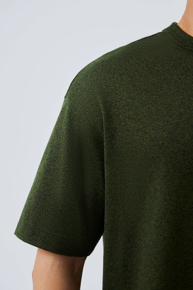 Waterless Dye Relaxed-Fit T-Shirt  | Dark Green GN0609 spring fashion