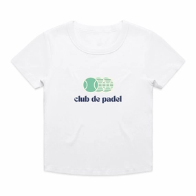 Club de Padel 'Vibora' Baby Tee - White Everyday Wear EnhancedDurabilityFinish