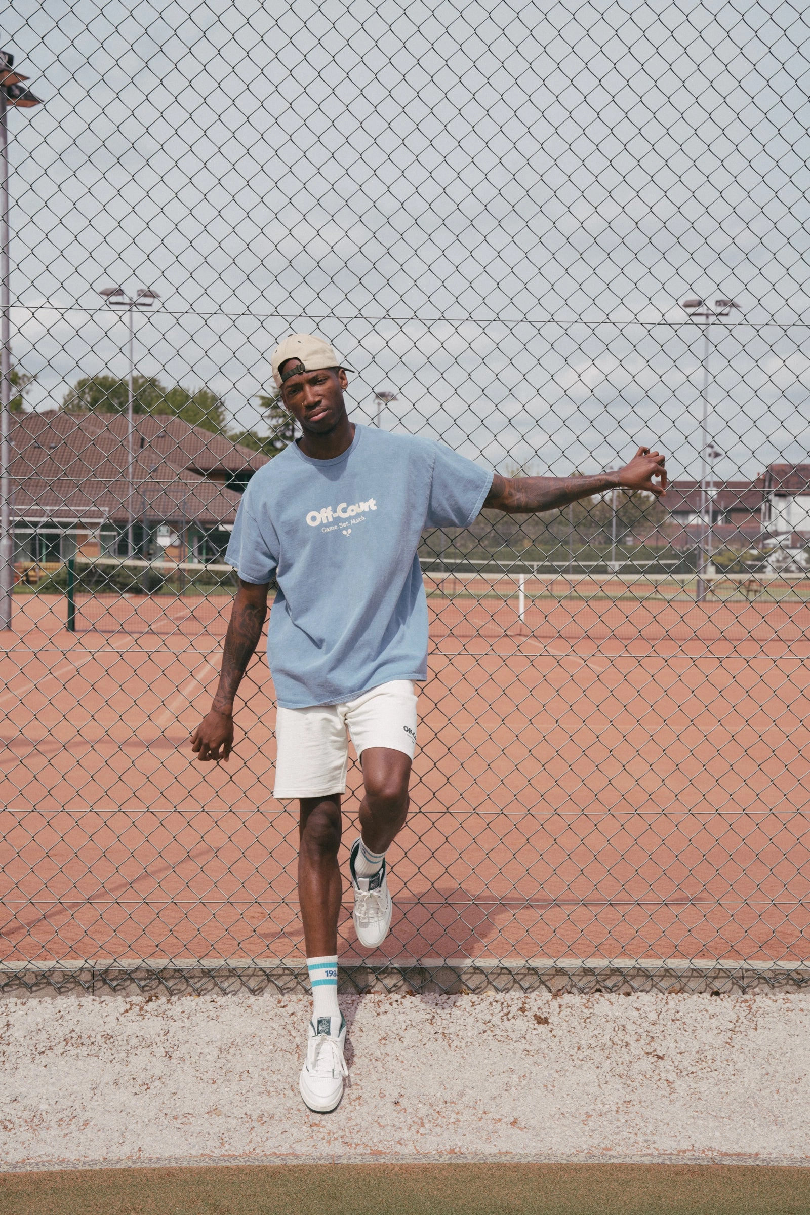 Best Seller Vice 84 'Off-Court GSM' Vintage Washed Tee - Sky