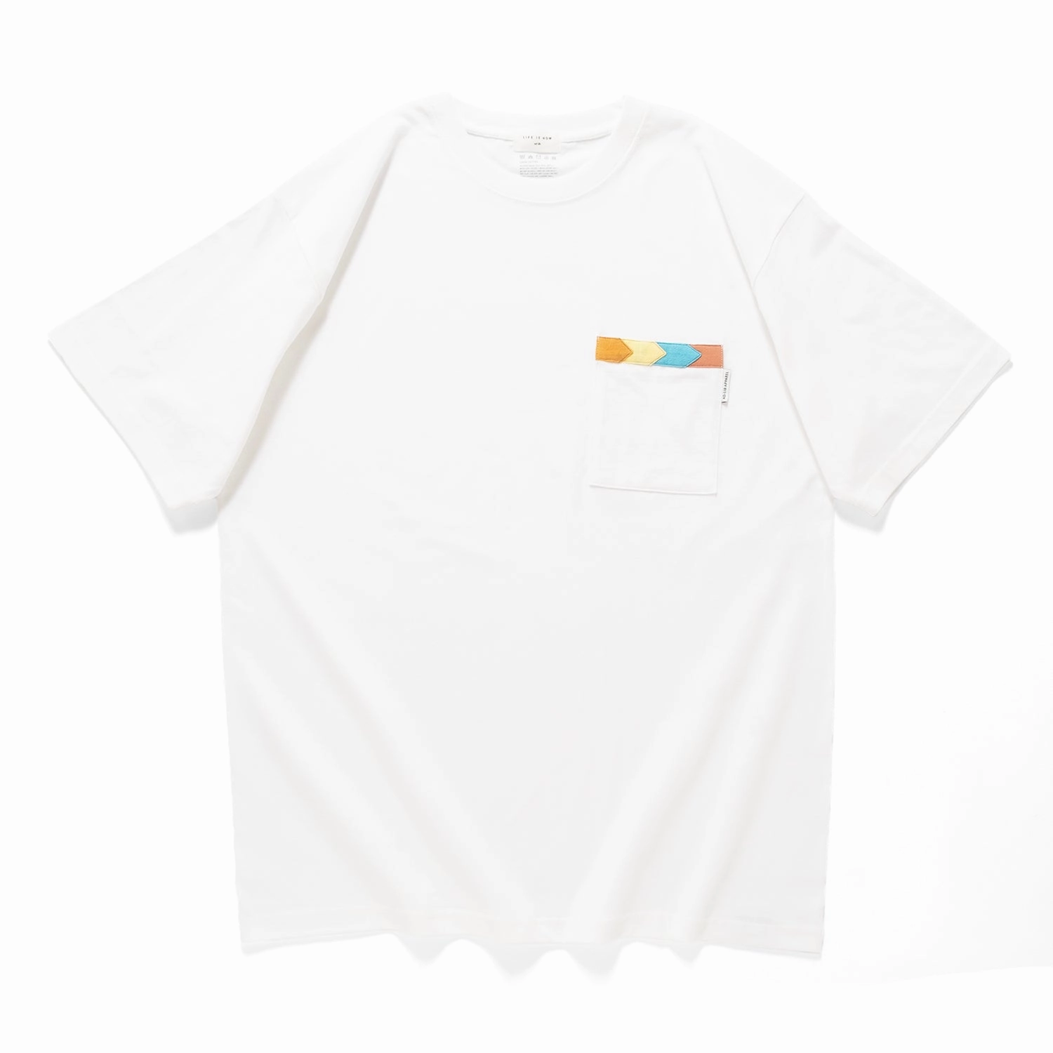 (ZT1679) Arrow Trimmed Pocket Tee Collared formality Timeless Look Wear