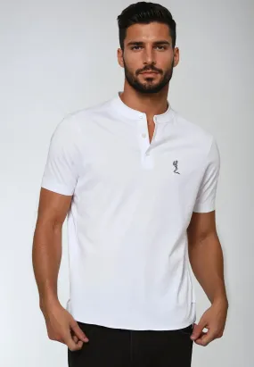 ESSENTIAL ORSON WHITE POLO SHIRT Lace Accent