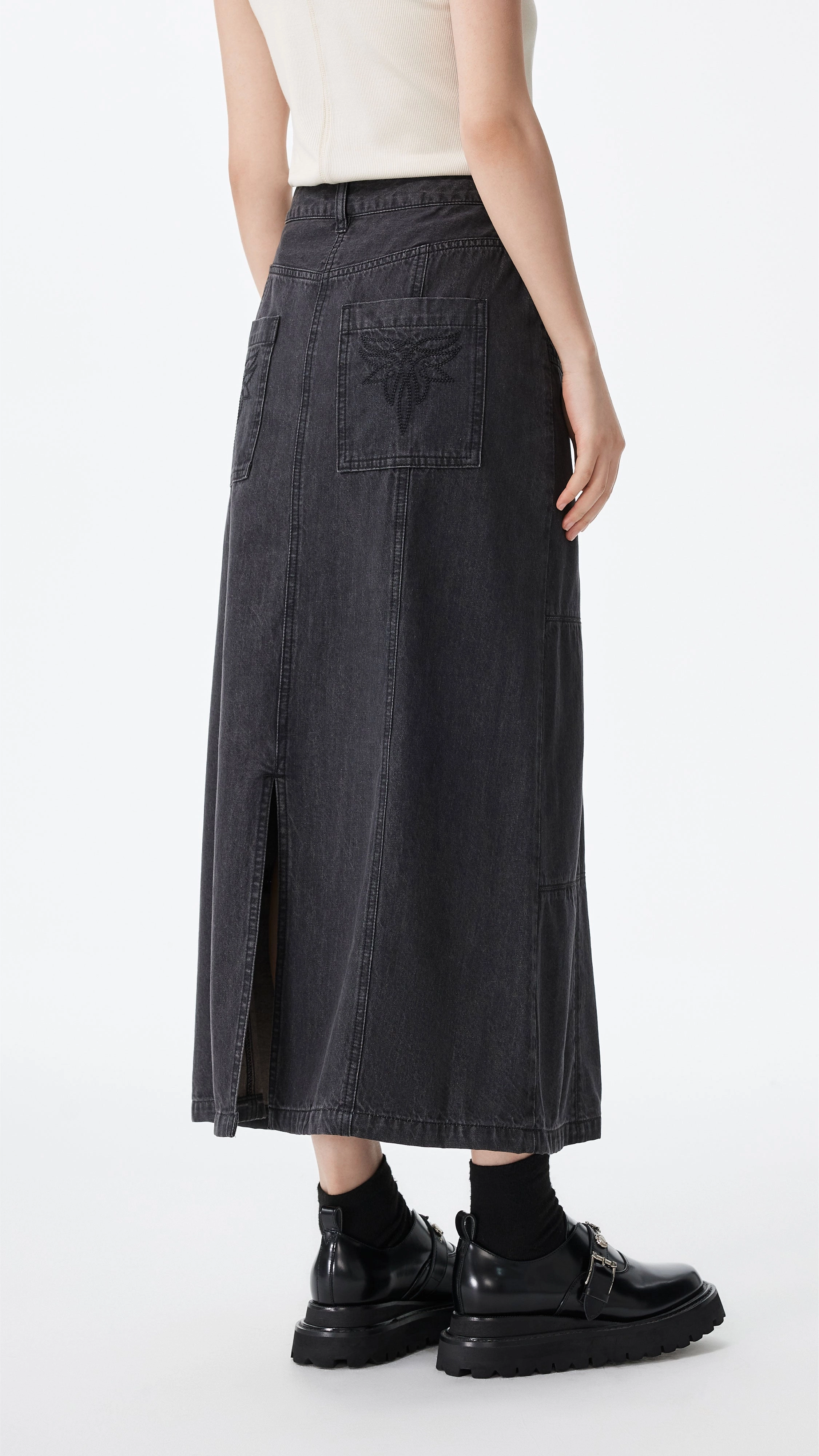 Stylish Vibe Sleek Vibe Western Denim Pencil Skirt