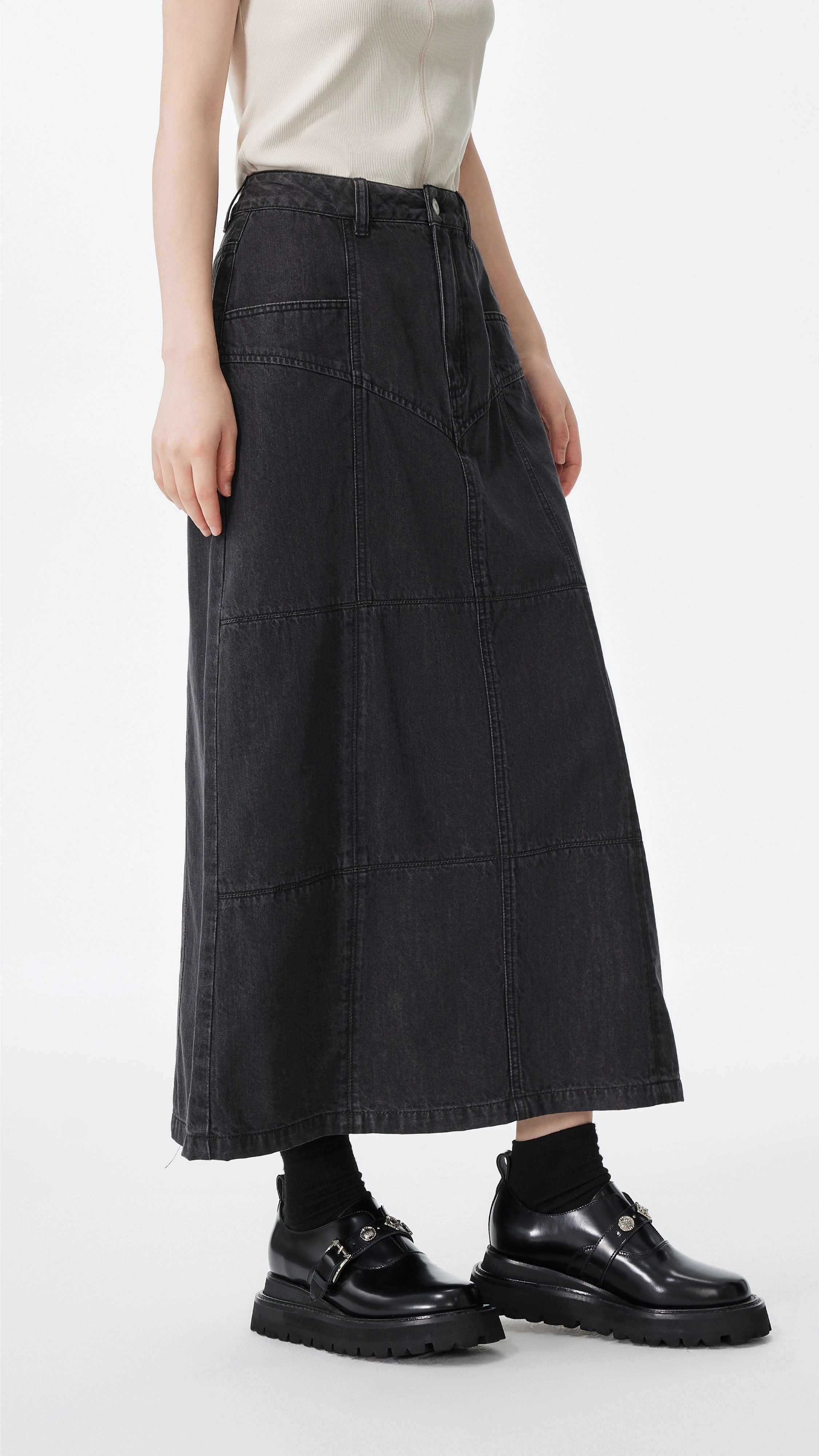 Western Denim Pencil Skirt Designer Inspired