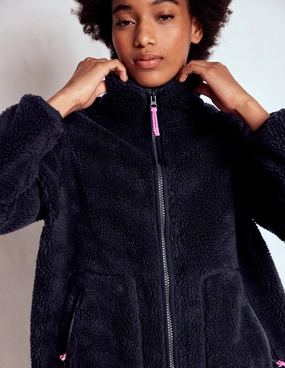 Breathable City Style Westminster Borg Jacket-Navy