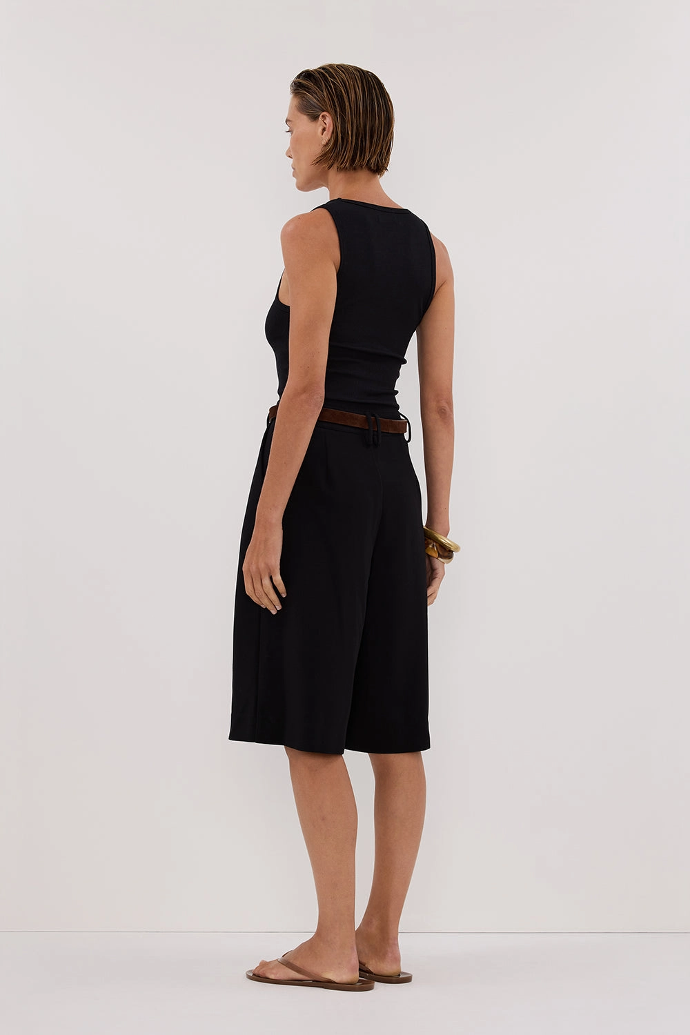 Breezy Vibe Relaxed Waistband WESTWOOD BLACK BERMUDA SHORT