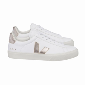 White Platine Chromefree Leather Sneakers (women) Fitness Focus