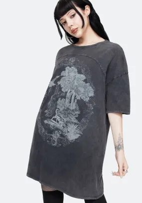 Wicked Toile Dropped Shoulder Cotton Tee Dress Effortless Pair