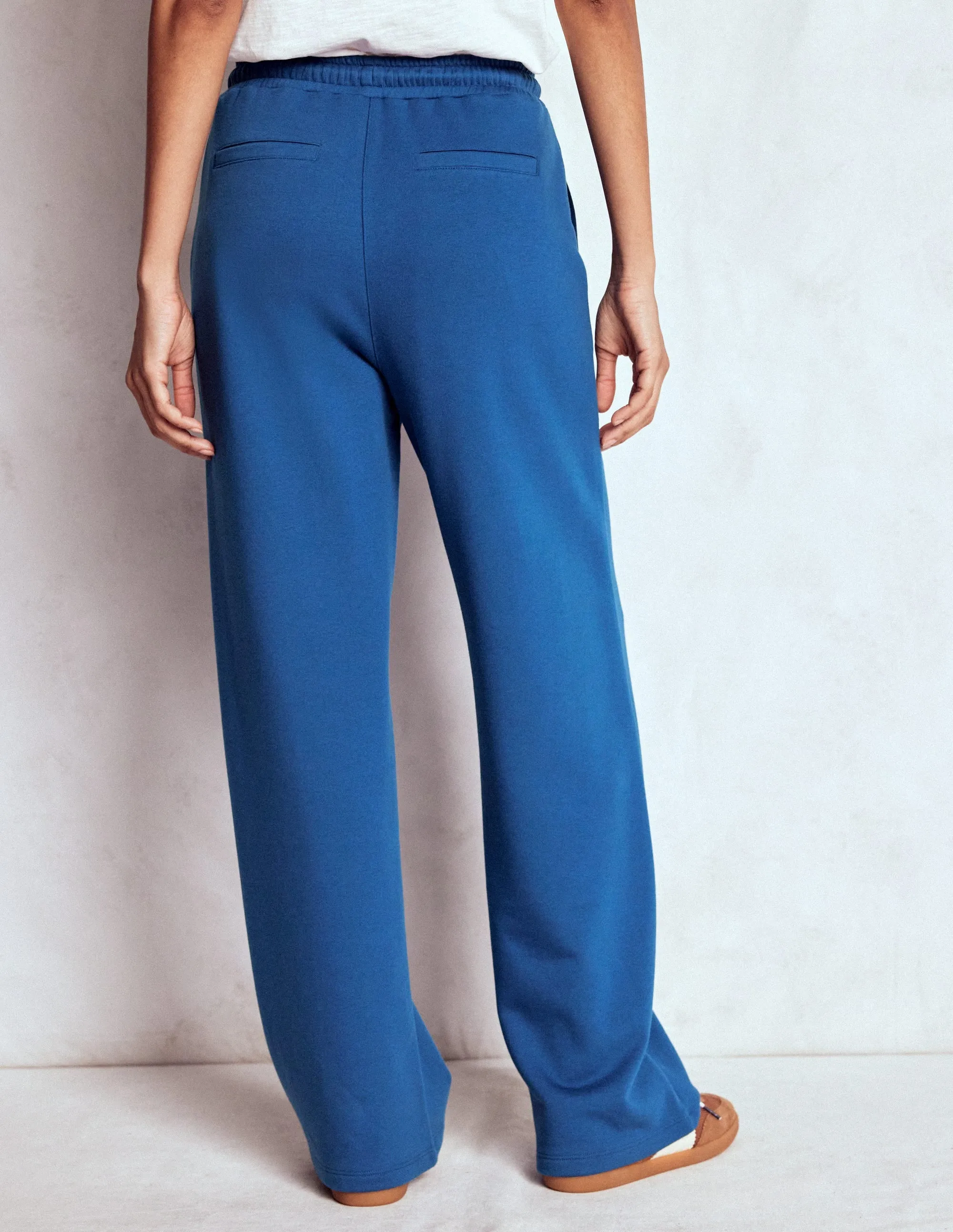 Adjustable drawstring Outdoor Use Wide Leg Joggers-Tourmaline Blue