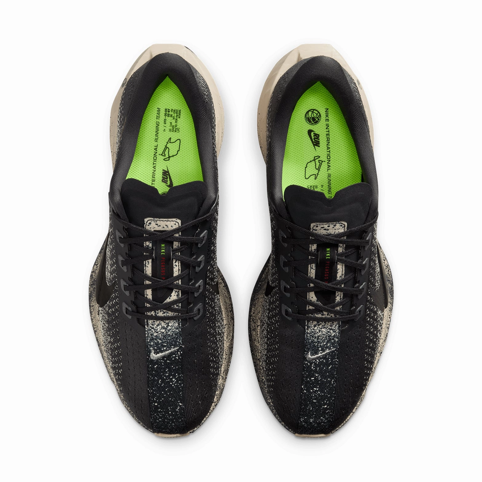 Comfortable to wear Men's Pegasus Plus Running Shoes Oatmeal / Anthracite / Volt / Black