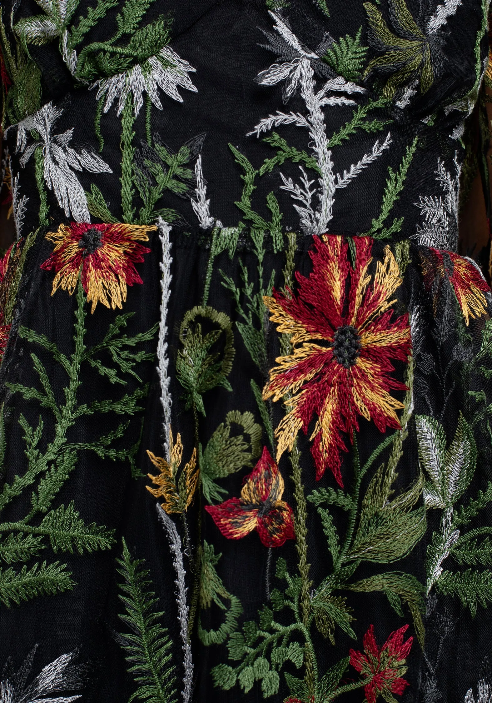 Wildflower Embroidered Mesh Mini Dress Timeless Edge Pure Vibes