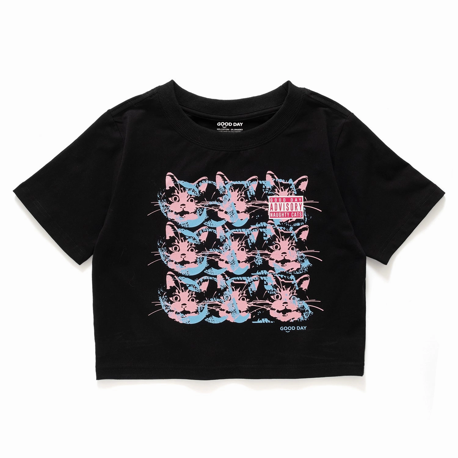 (ZT1407) Advisory CATS Graphic Cropped Tee baby shower