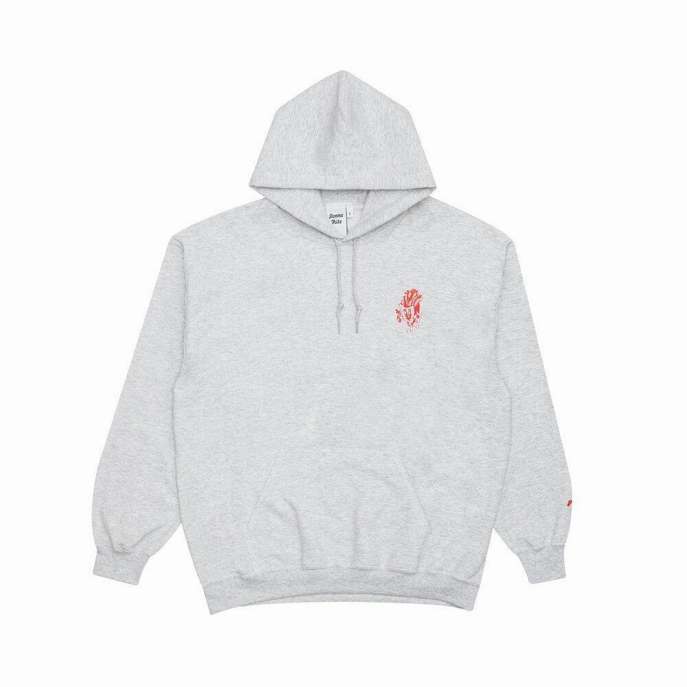 City Feel scooter clothes Pomme Frite 'Chips' Embroidered Hoodie - Ash