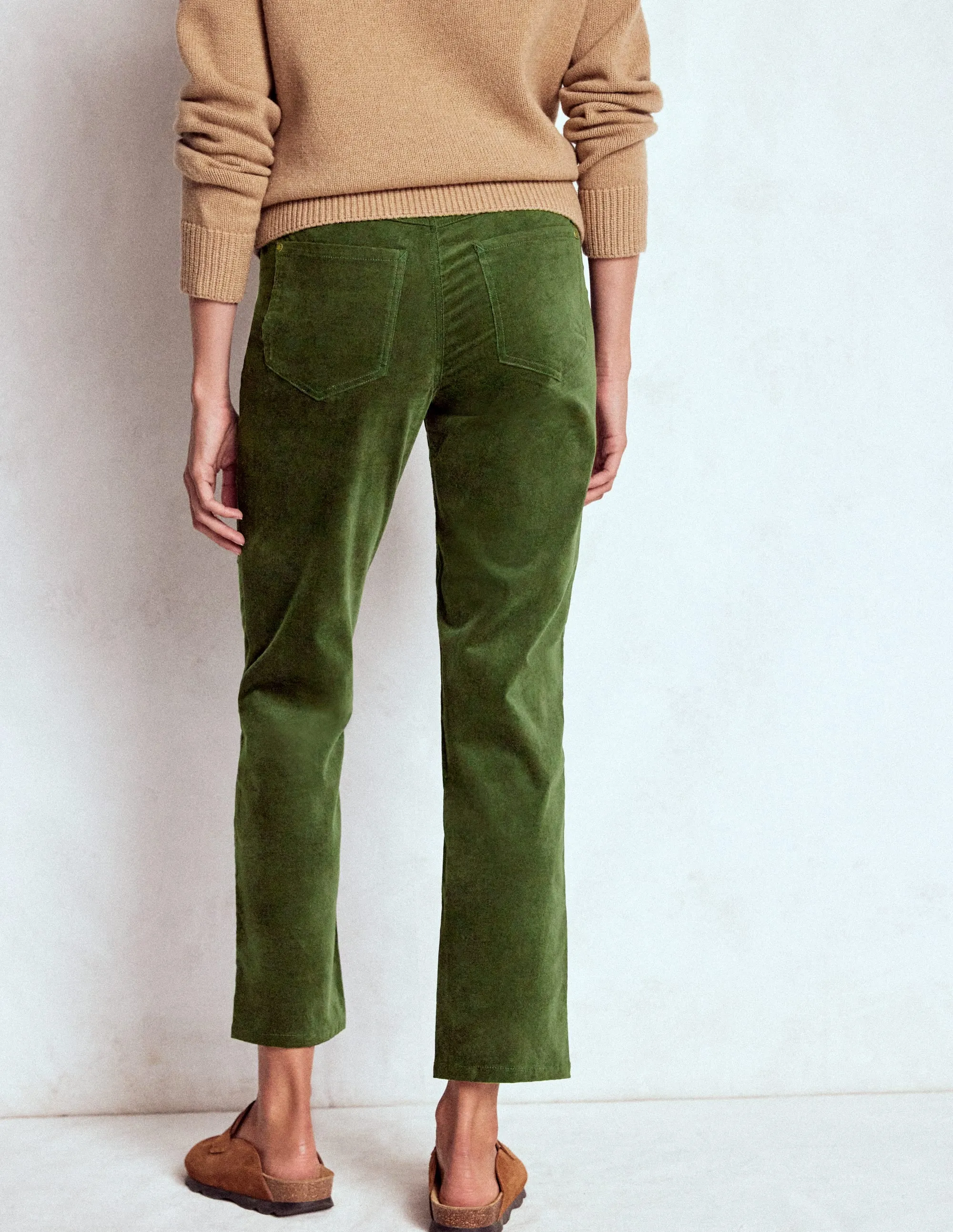Velveteen Straight Jeans-Forest Glade Unisex style Utility Fit