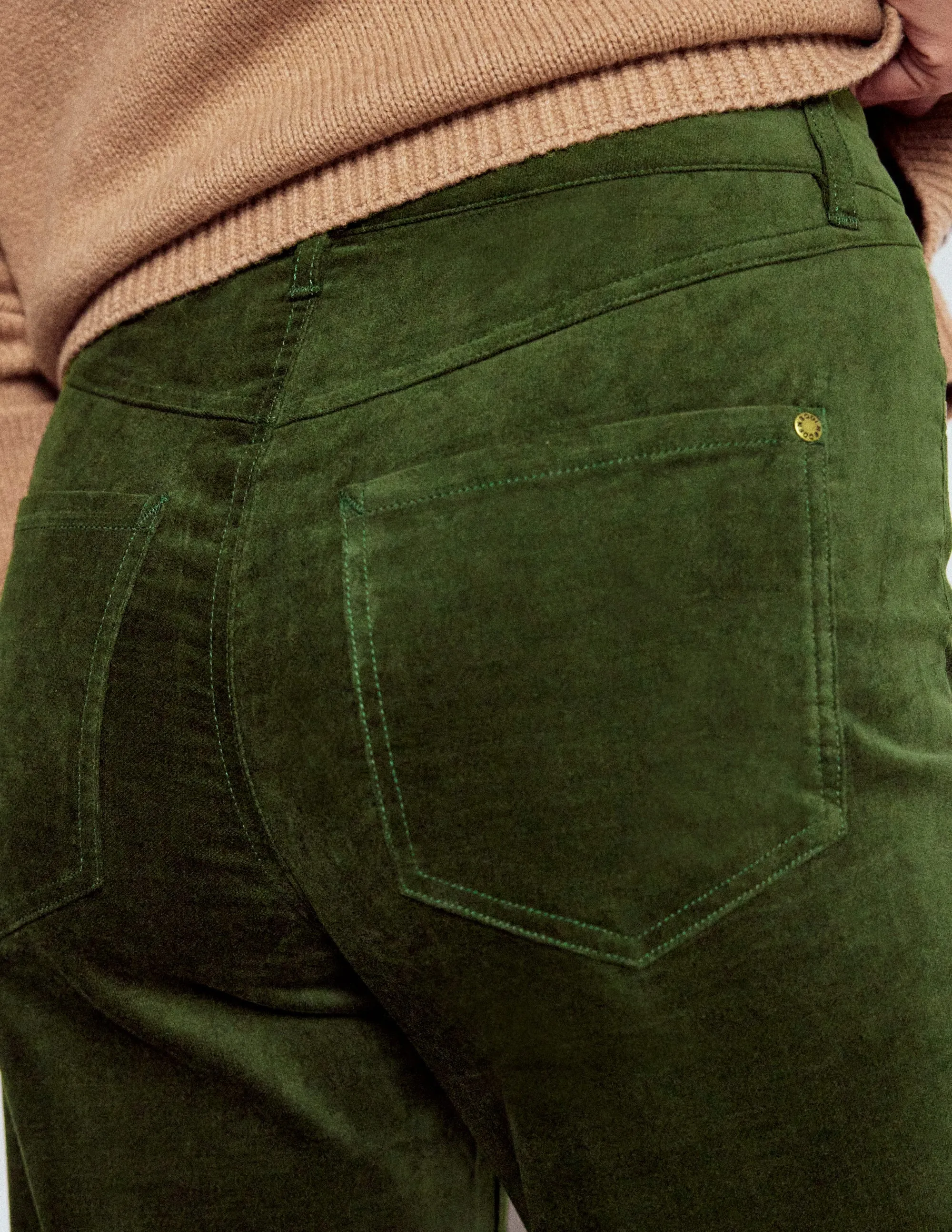 Velveteen Straight Jeans-Forest Glade Core Movement Sporty Layers