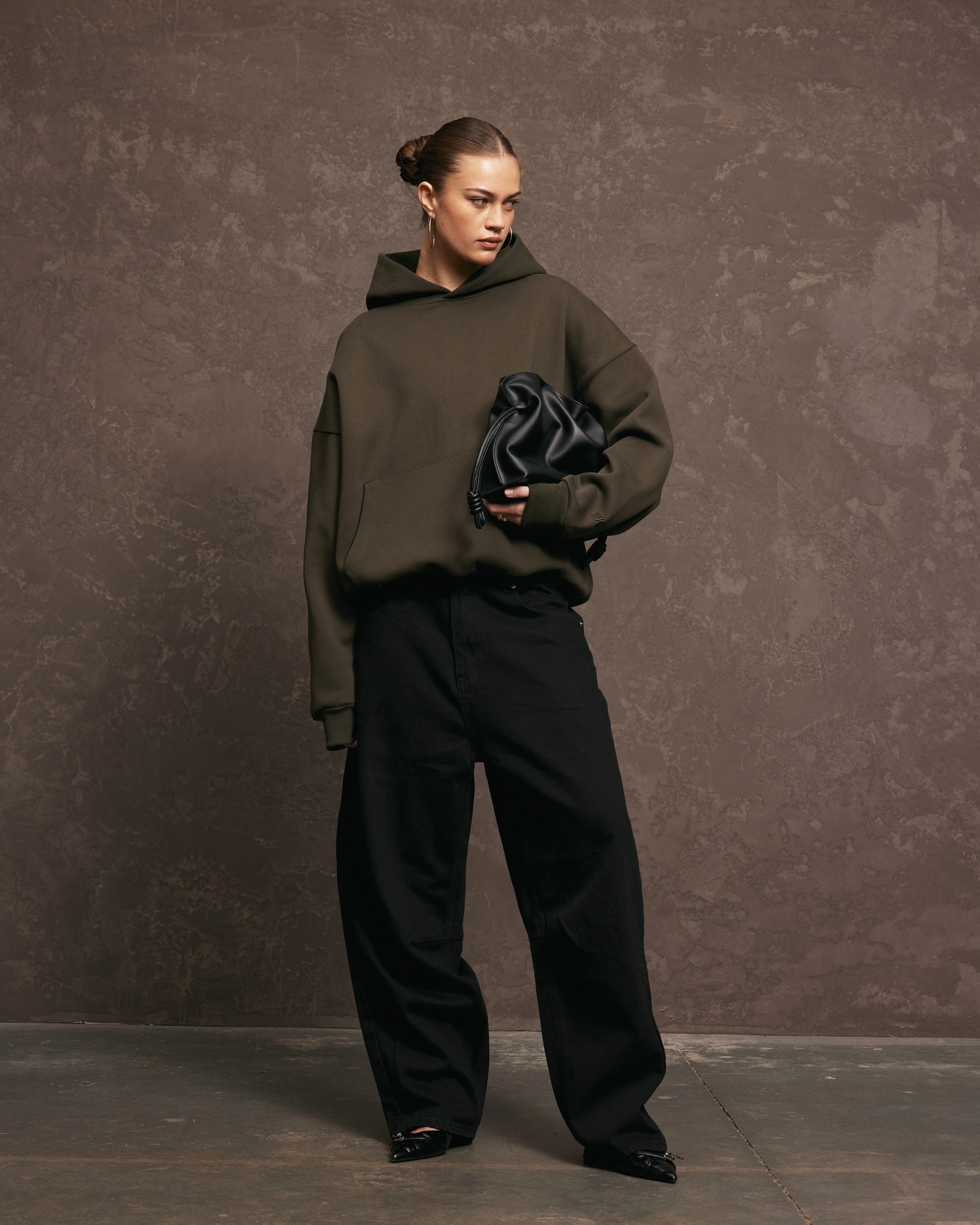 Rain Wear Oversized style Nothing Hoodie | Deep Olive