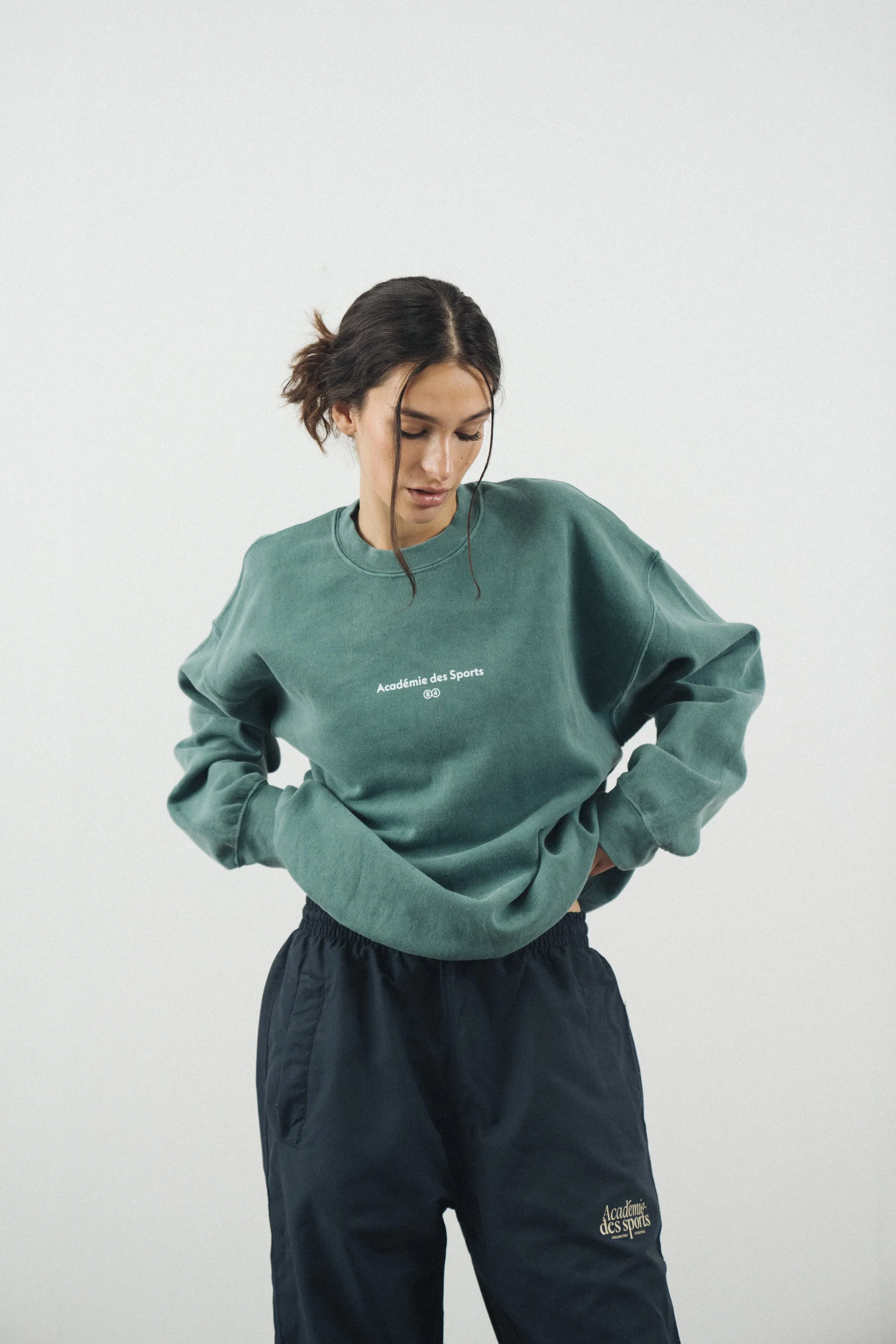 Cozy and Soft Vice 84 'Friends & Family' Vintage Washed Sweater - Green