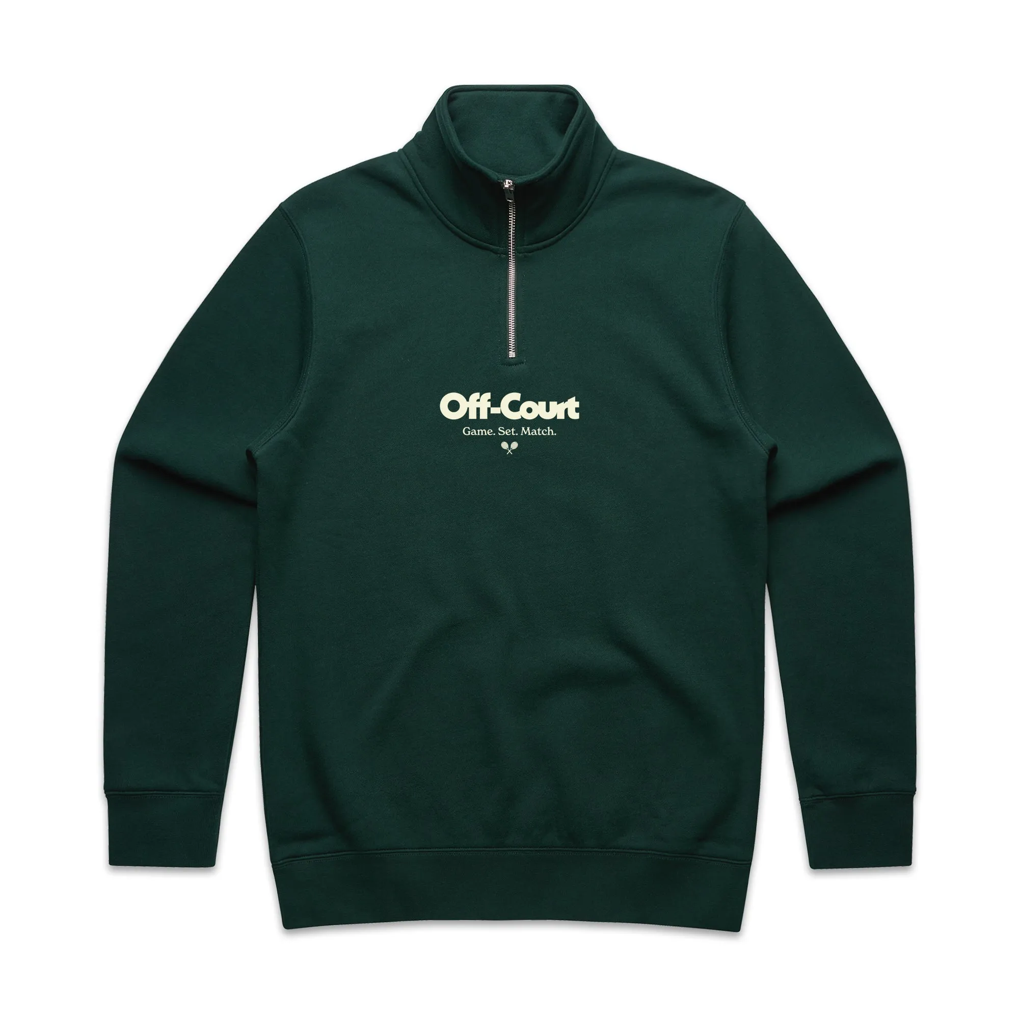 Simple Warmth Vice 84 'Off-Court GSM' 1/4 Zip Sweater - Pine