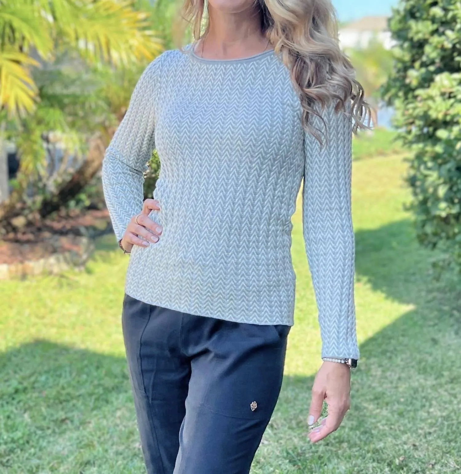 Winter Ready Wear Essential Layer Zig Zag Sweater In Autumn Solstice