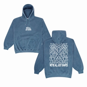 KBAR X UN:IK 'Shapes' Vintage Washed Hoodie - Slate Blue Best Selling High Demand