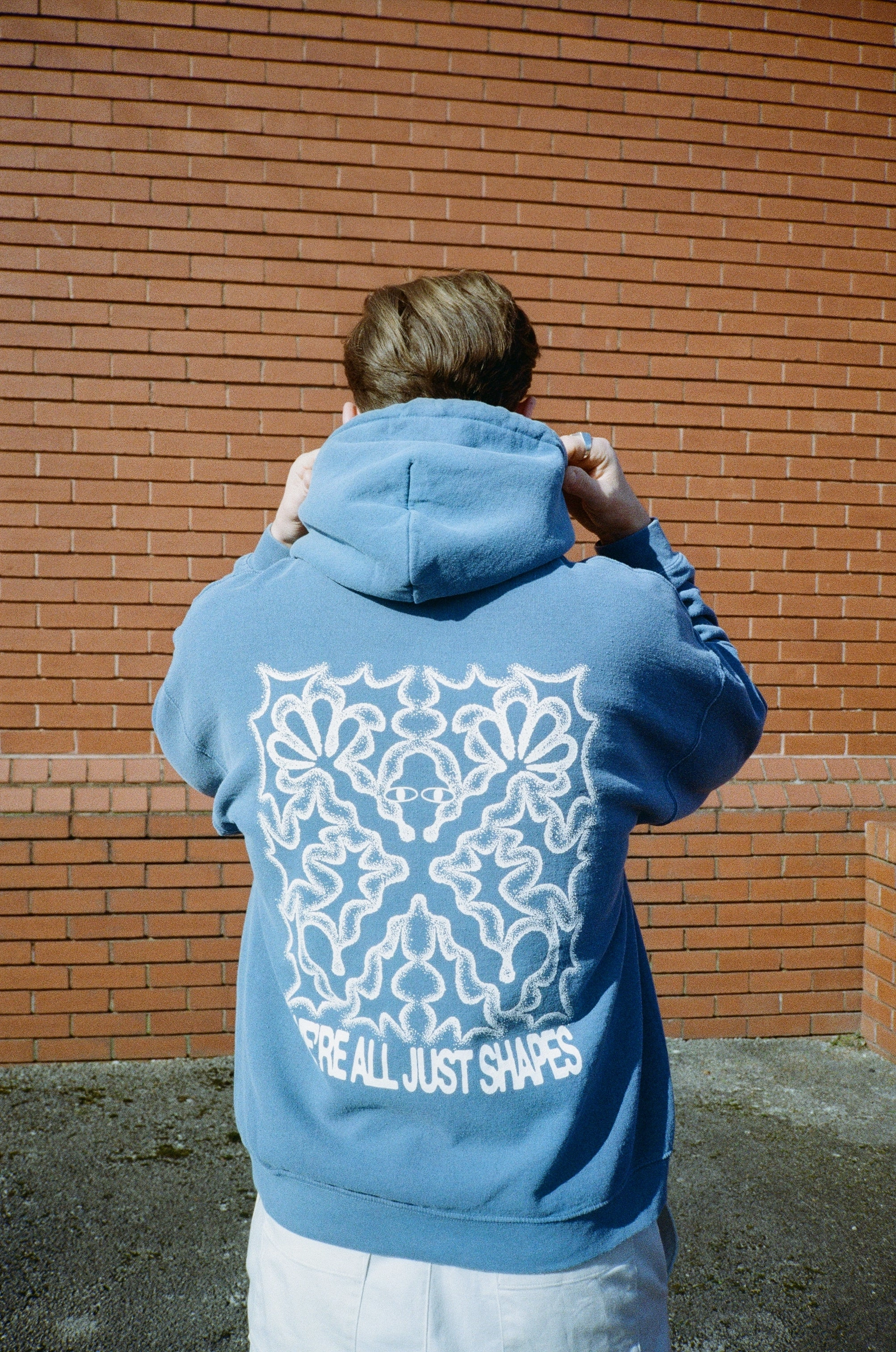 Organza details Snow Wear KBAR X UN:IK 'Shapes' Vintage Washed Hoodie - Slate Blue