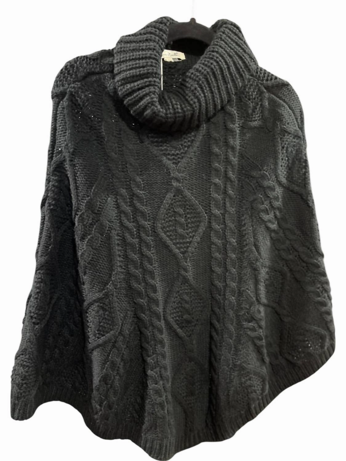 Soft Touch Women's Campfire Cape Poncho In Black