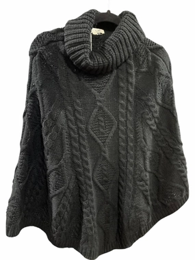 Soft Touch Women's Campfire Cape Poncho In Black