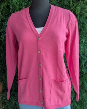 Flexible Design Women's Long Sleeve Cardigan In Pink