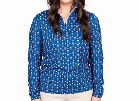 Women's Q-Zip Pullover In Transfusion Layered Knit Style