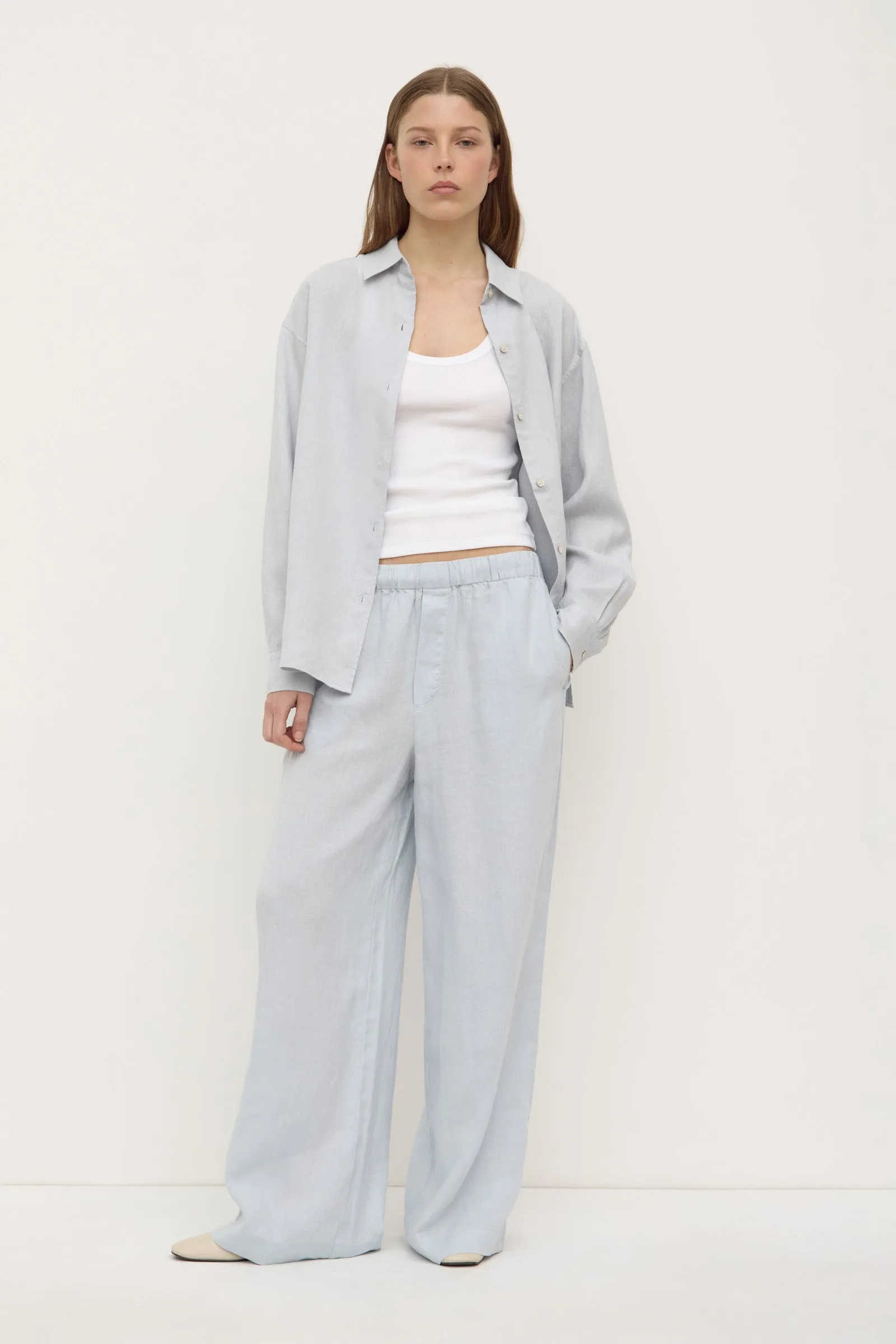 Mesh Insert Womens Everyday Linen Shirt